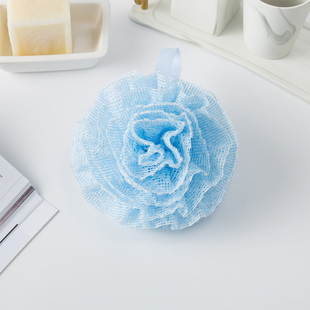 Papo - Rose-Shaped Gingham Bath Pouf
