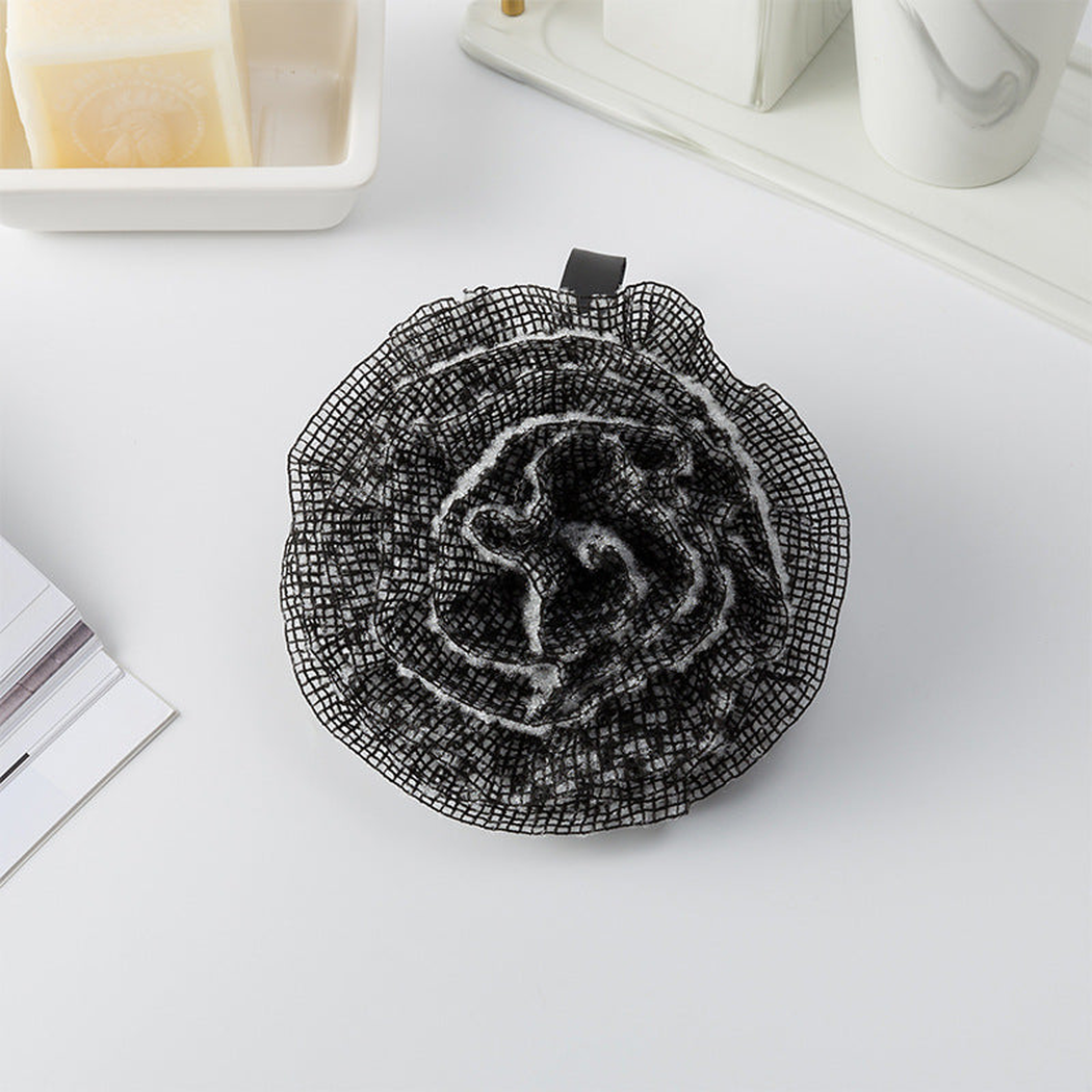 Papo - Rose-Shaped Gingham Bath Pouf