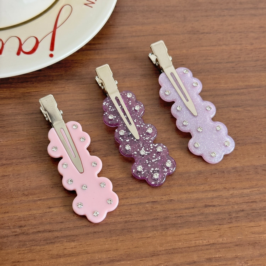 Beau - Three-Piece Floral Scalloped Hair Clips