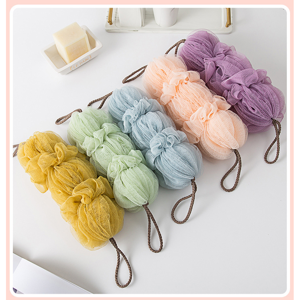 Papo - Triple-Pouf Long Back Scrubber