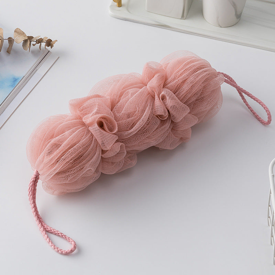 Papo - Triple-Pouf Long Back Scrubber