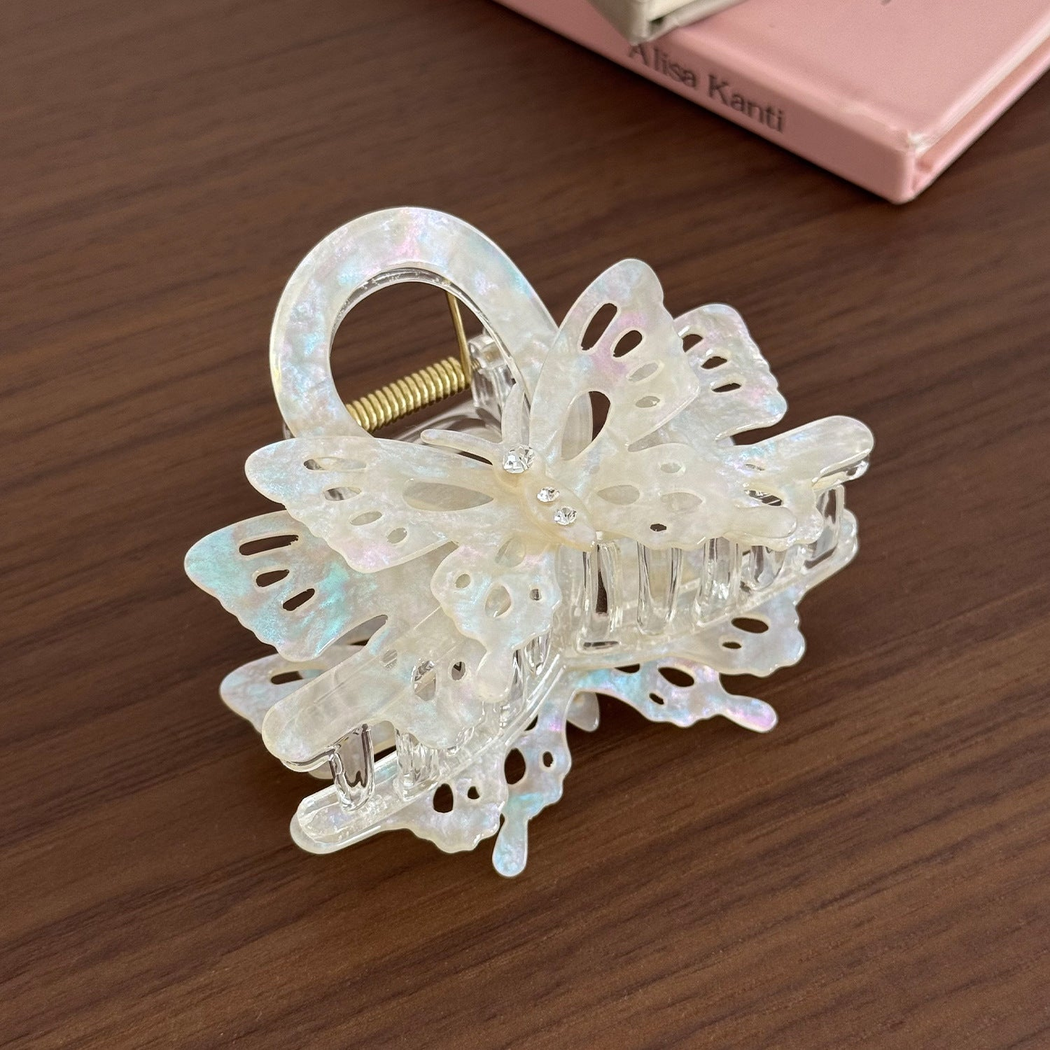 Beau - Butterfly-Motif Bow-Accent Hair Claw