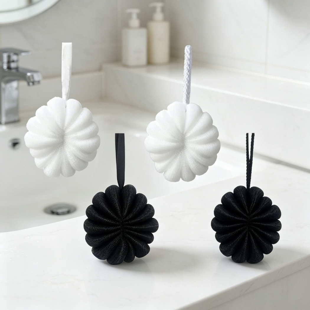 Papo - Round Ribbon-Loop Bath Pouf