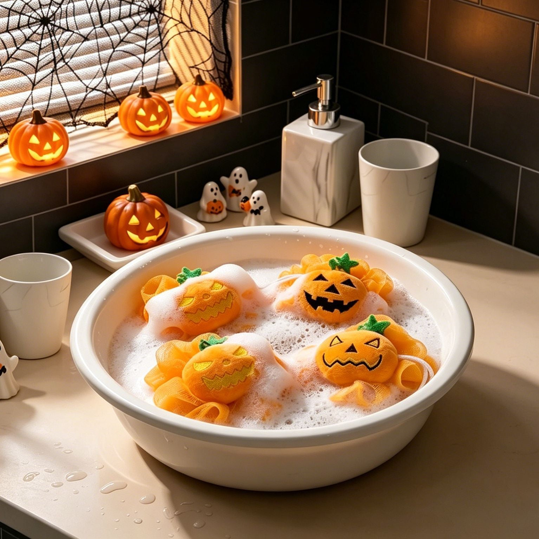Papo - Halloween Pumpkin-Face Bath Pouf