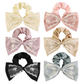 Gifty - Embroidered Bow-Tail Scrunchie