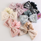 Gifty - Embroidered Bow-Tail Scrunchie