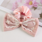 Gifty - Embroidered Bow-Tail Scrunchie