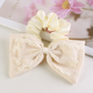 Gifty - Embroidered Bow-Tail Scrunchie