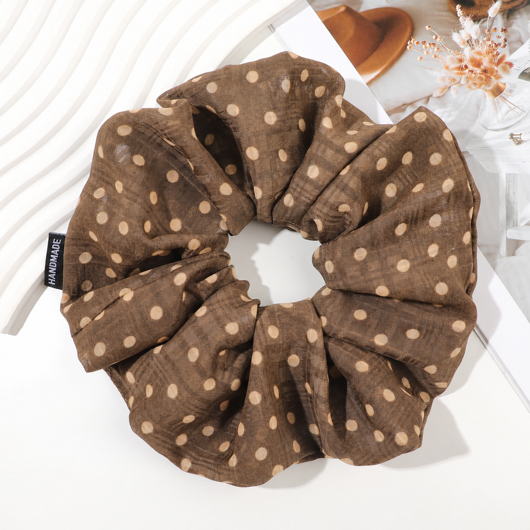 Gifty - Patterned Ruffle-Edge Scrunchie