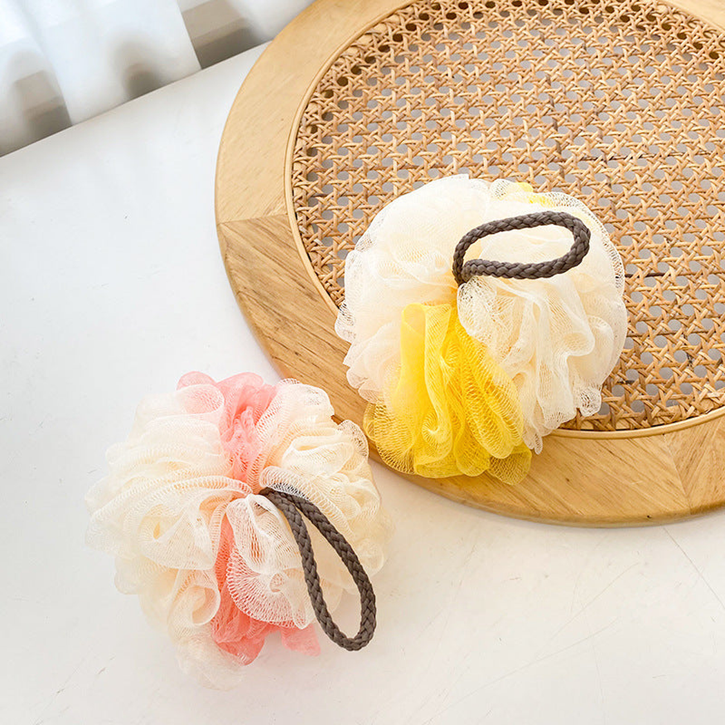Papo - Tri-Color Flower-Shaped Bath Pouf