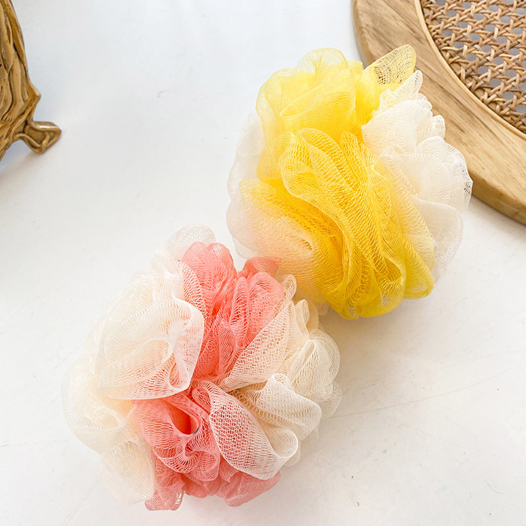 Papo - Tri-Color Flower-Shaped Bath Pouf