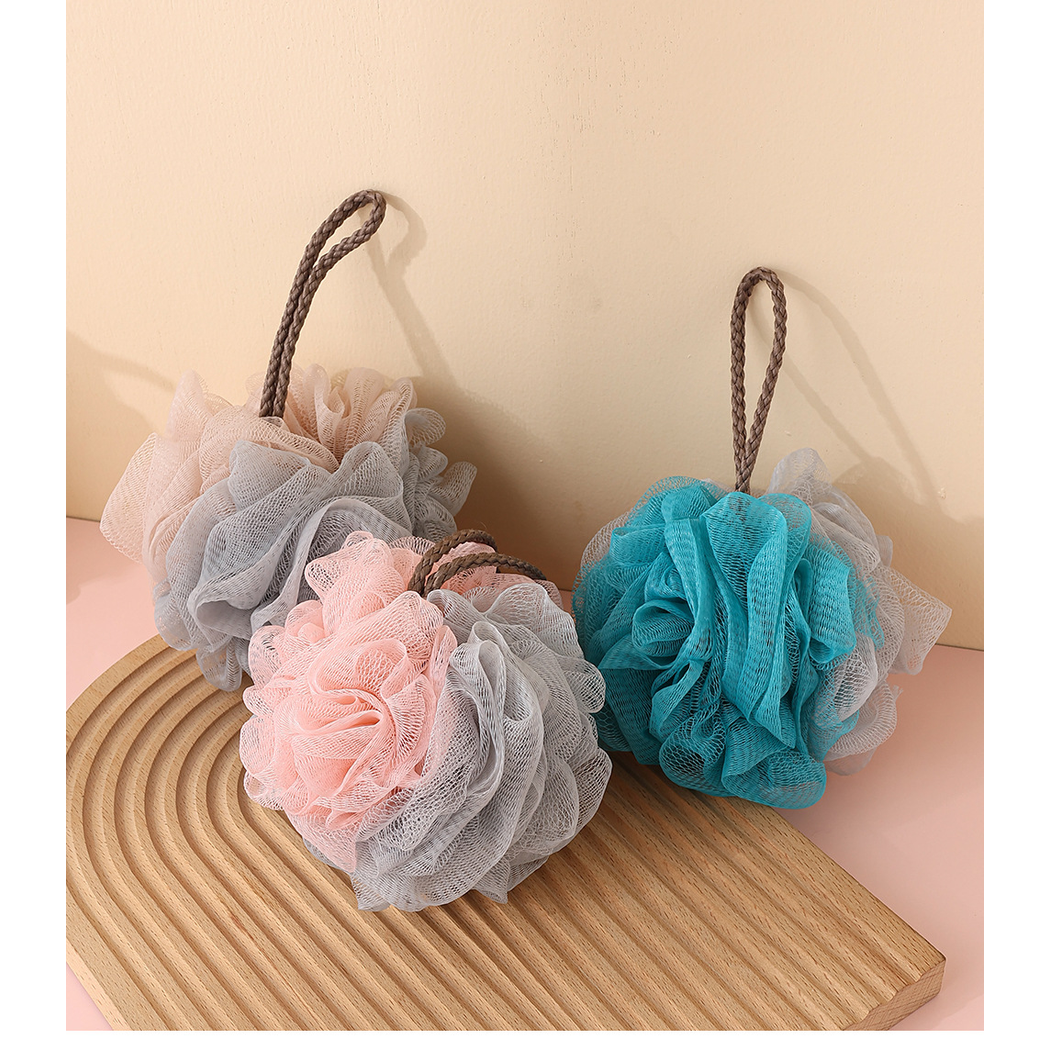 Papo - Gray-Accent Two-Tone Bath Pouf