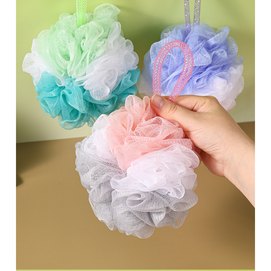 Papo - Tri-Color Layered Bath Pouf