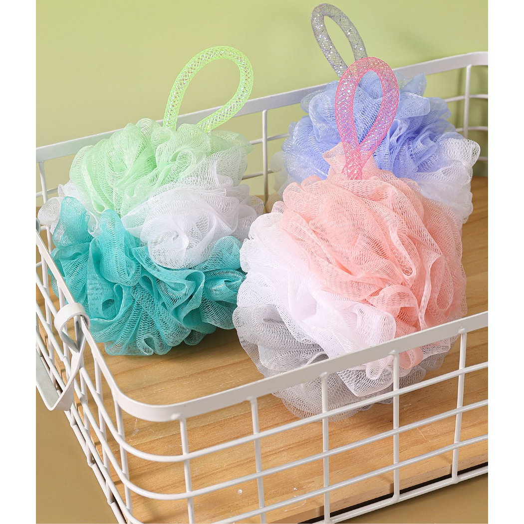 Papo - Tri-Color Layered Bath Pouf