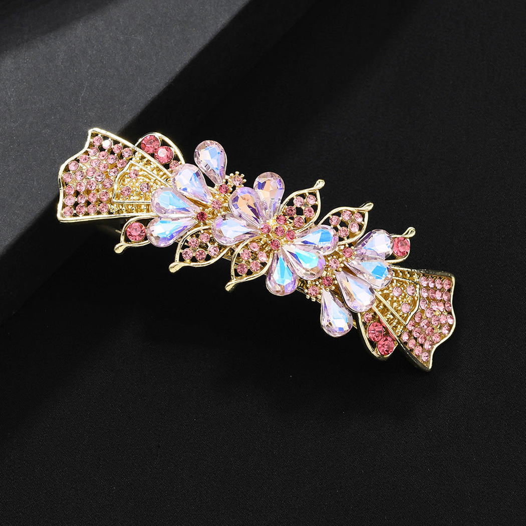 Beau - Floral Bow-Shaped Barrette