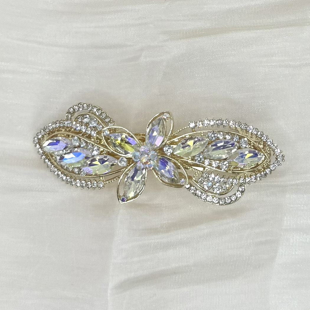 Beau - Butterfly Floral Looped Barrette