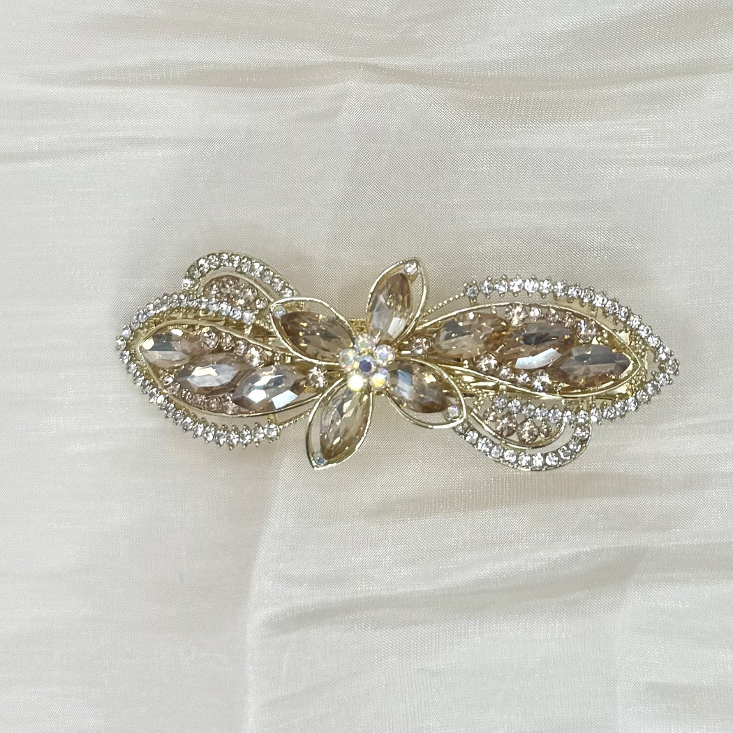 Beau - Butterfly Floral Looped Barrette