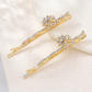 Beau - Crossed Floral Hair Pin