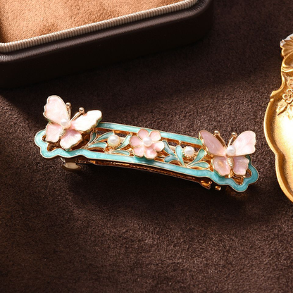 Beau - Butterfly Floral Openwork Barrette