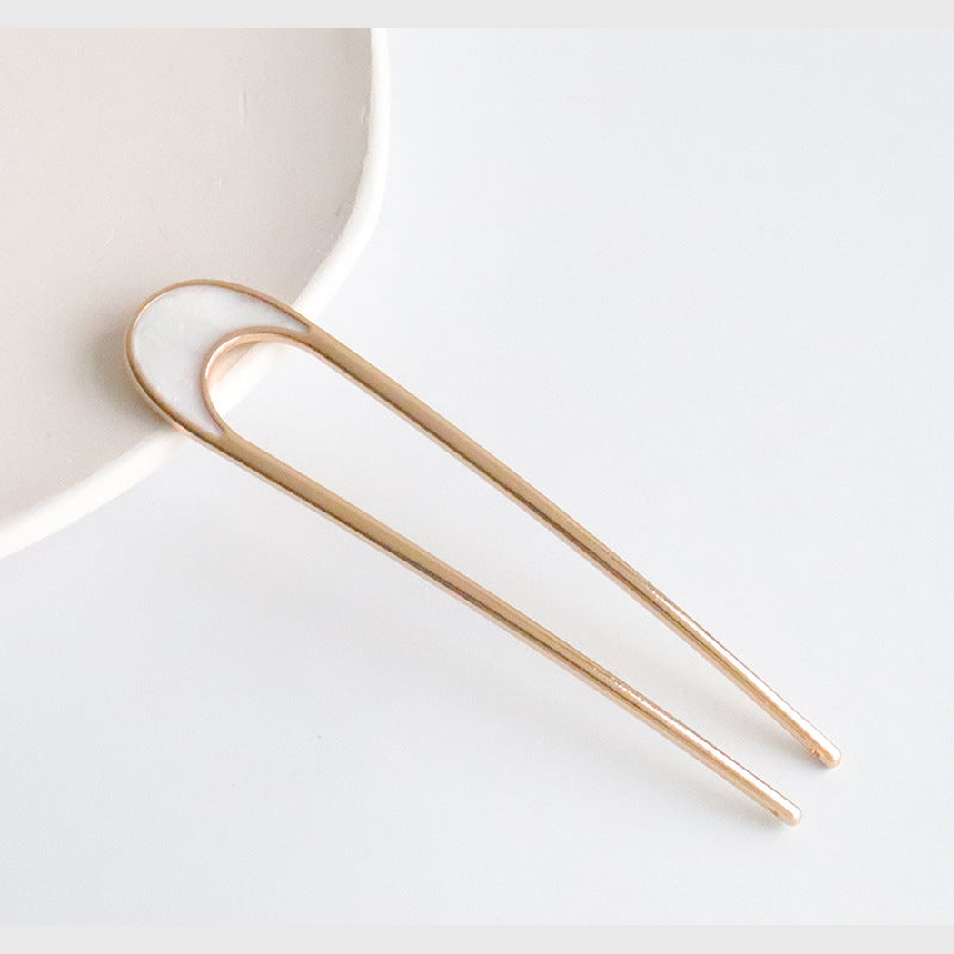 Beau - Crescent-Top Open-Center Hairpin