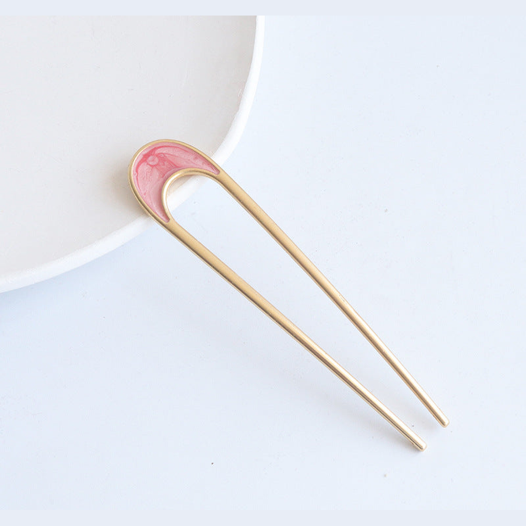 Beau - Crescent-Top Open-Center Hairpin