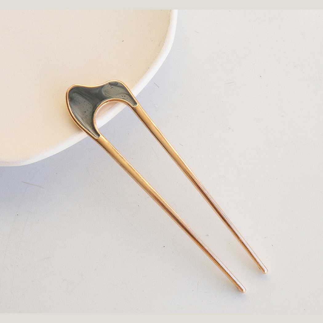 Beau - Crescent-Top Open-Center Hairpin