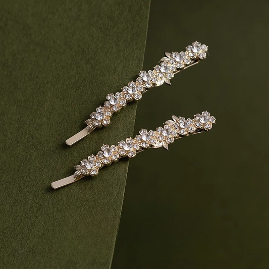 Beau - Clustered Hydrangea Hair Clip Pair