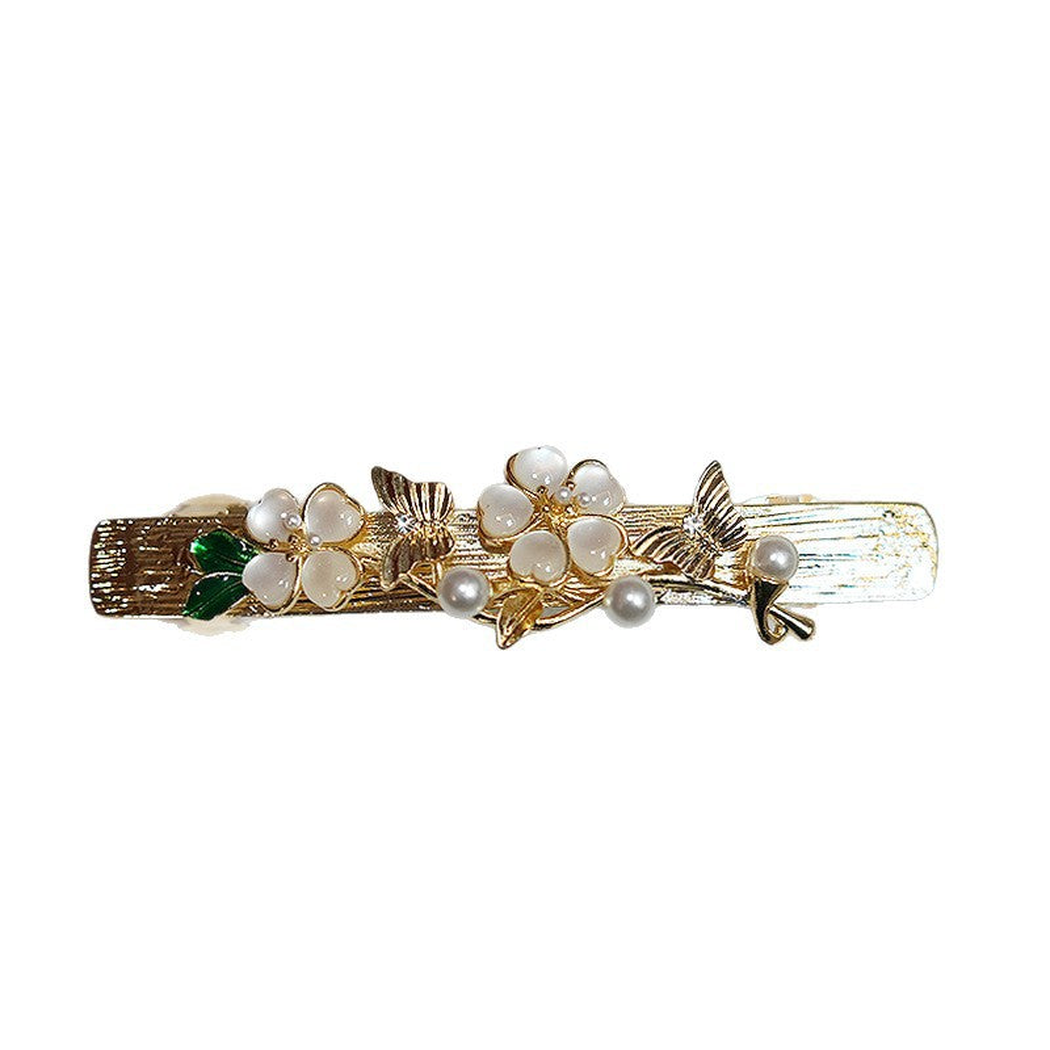 Beau - Twin-Flower Butterfly Barrette Accessory