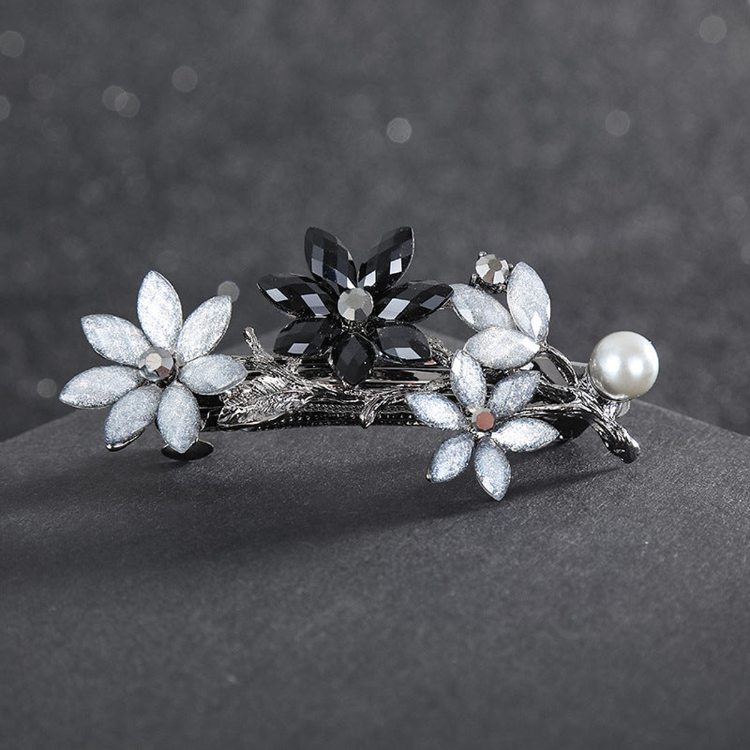 Beau - Sunflower Bead-Detail Barrette Accessory