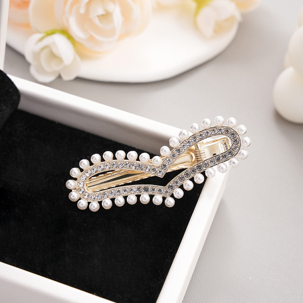 Beau - Geometric Beaded Duckbill Hair Clip