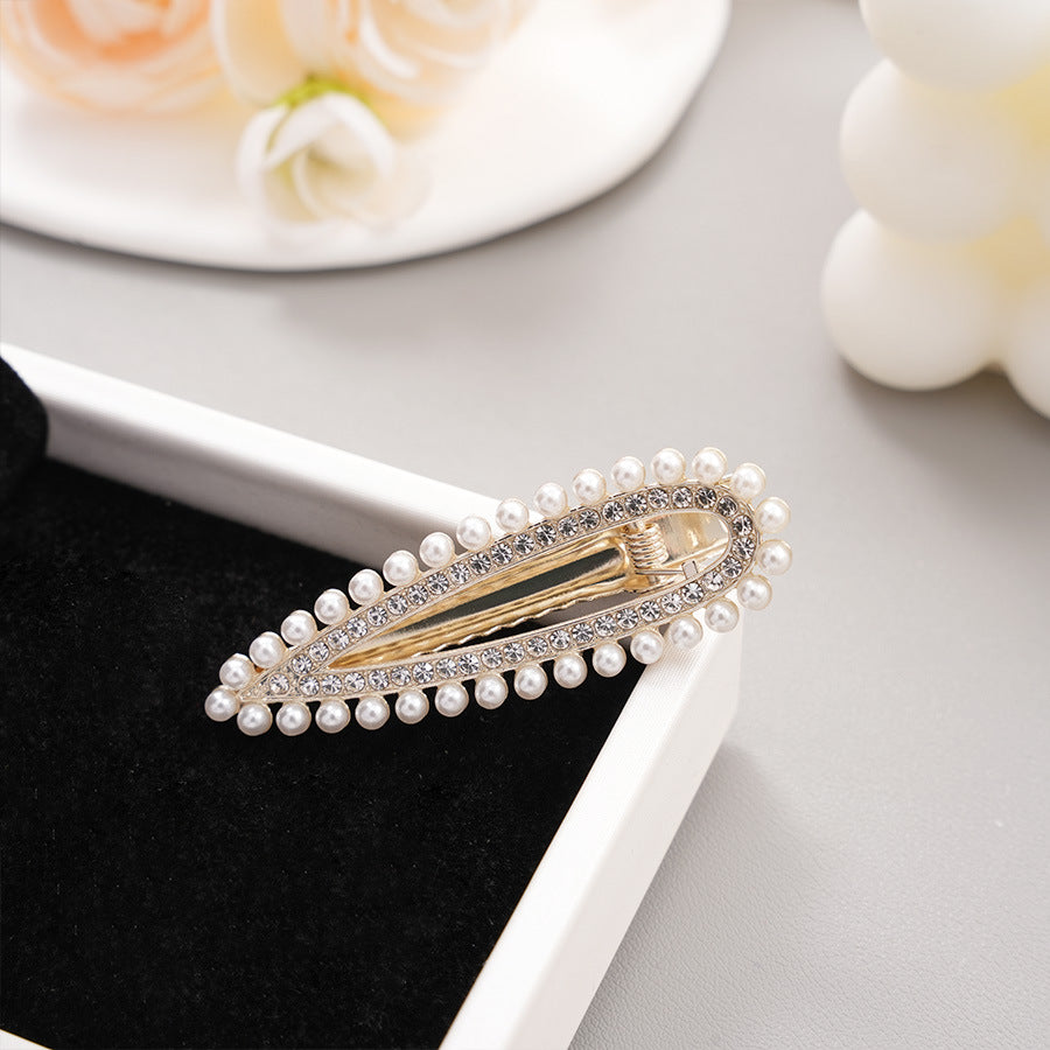 Beau - Geometric Beaded Duckbill Hair Clip