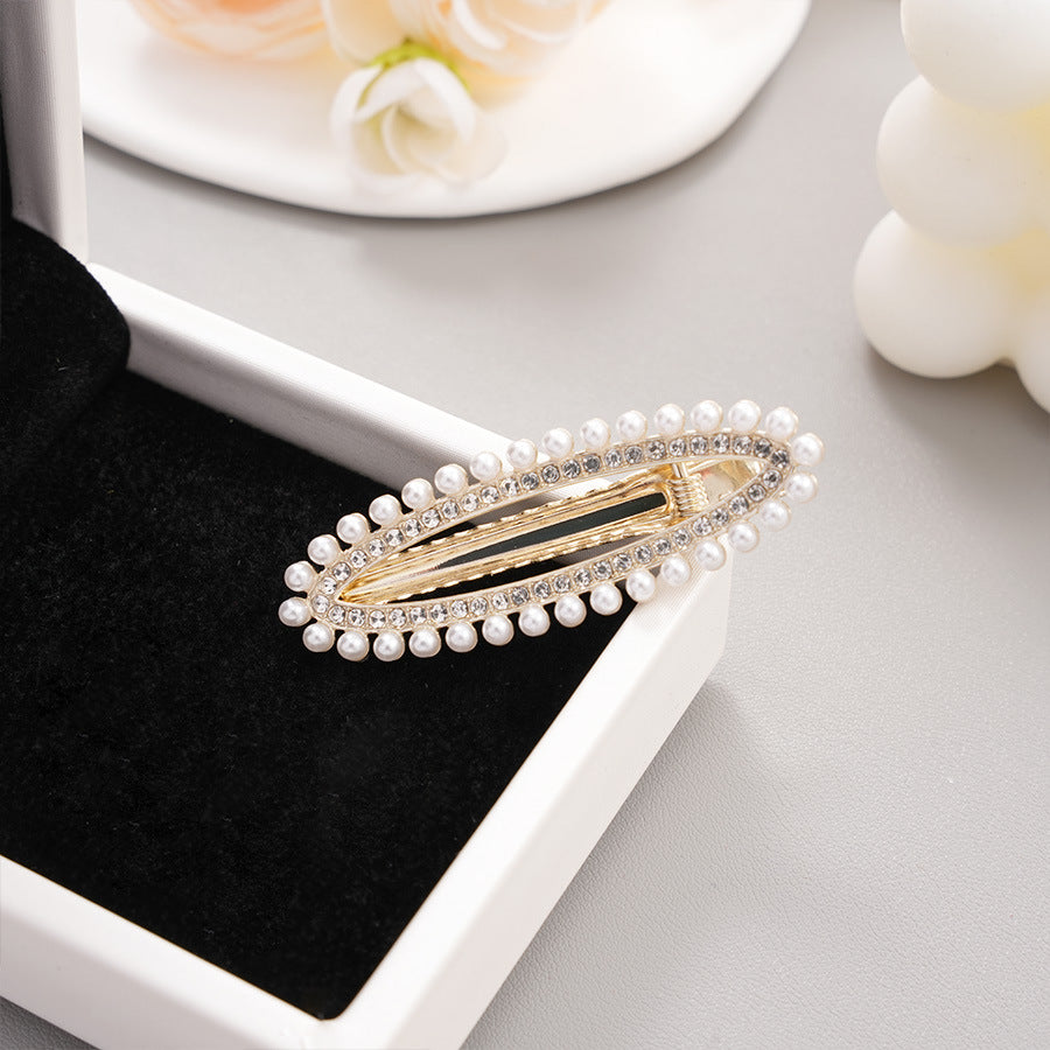 Beau - Geometric Beaded Duckbill Hair Clip