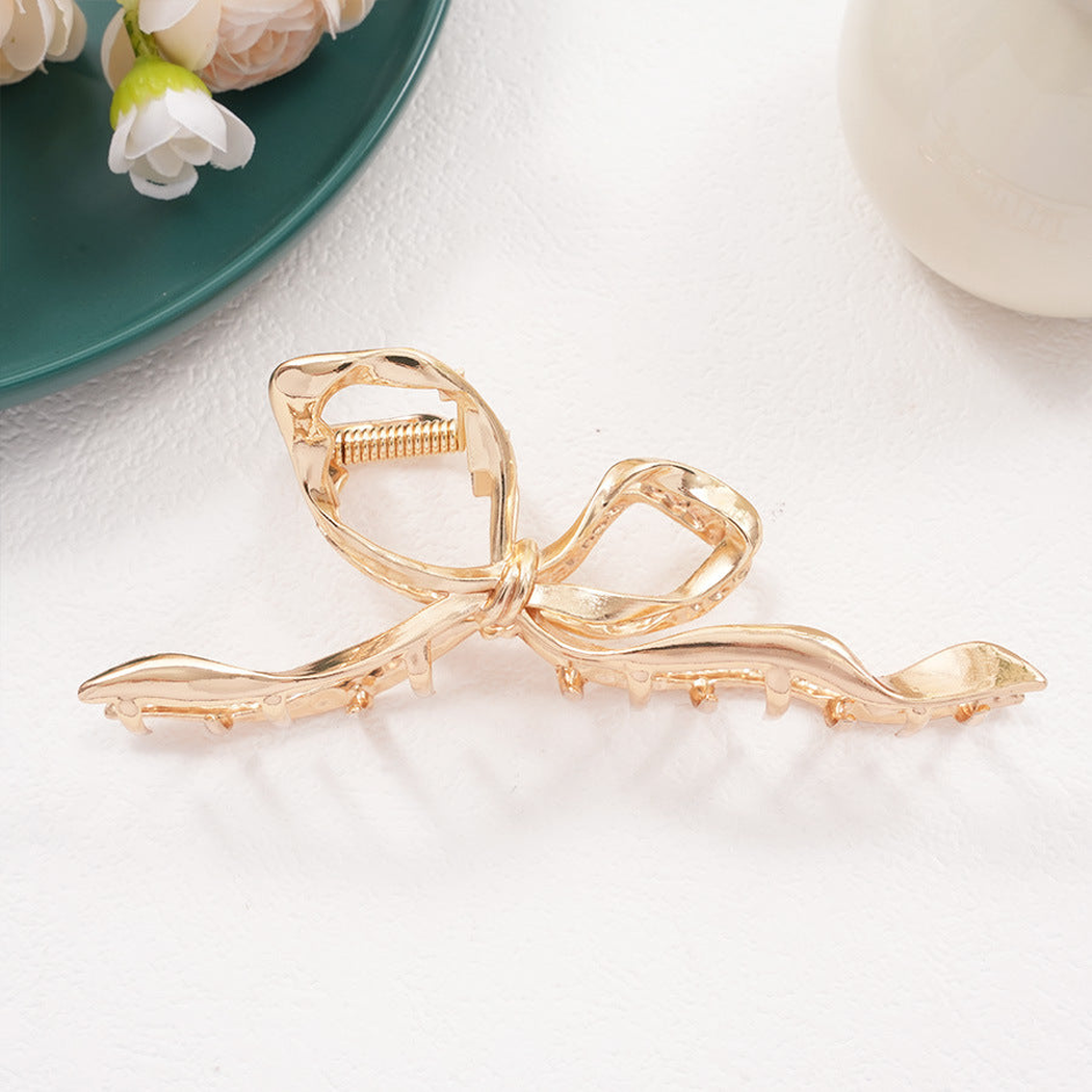 Beau - Bow-Motif Wavy-Tail Hair Claw