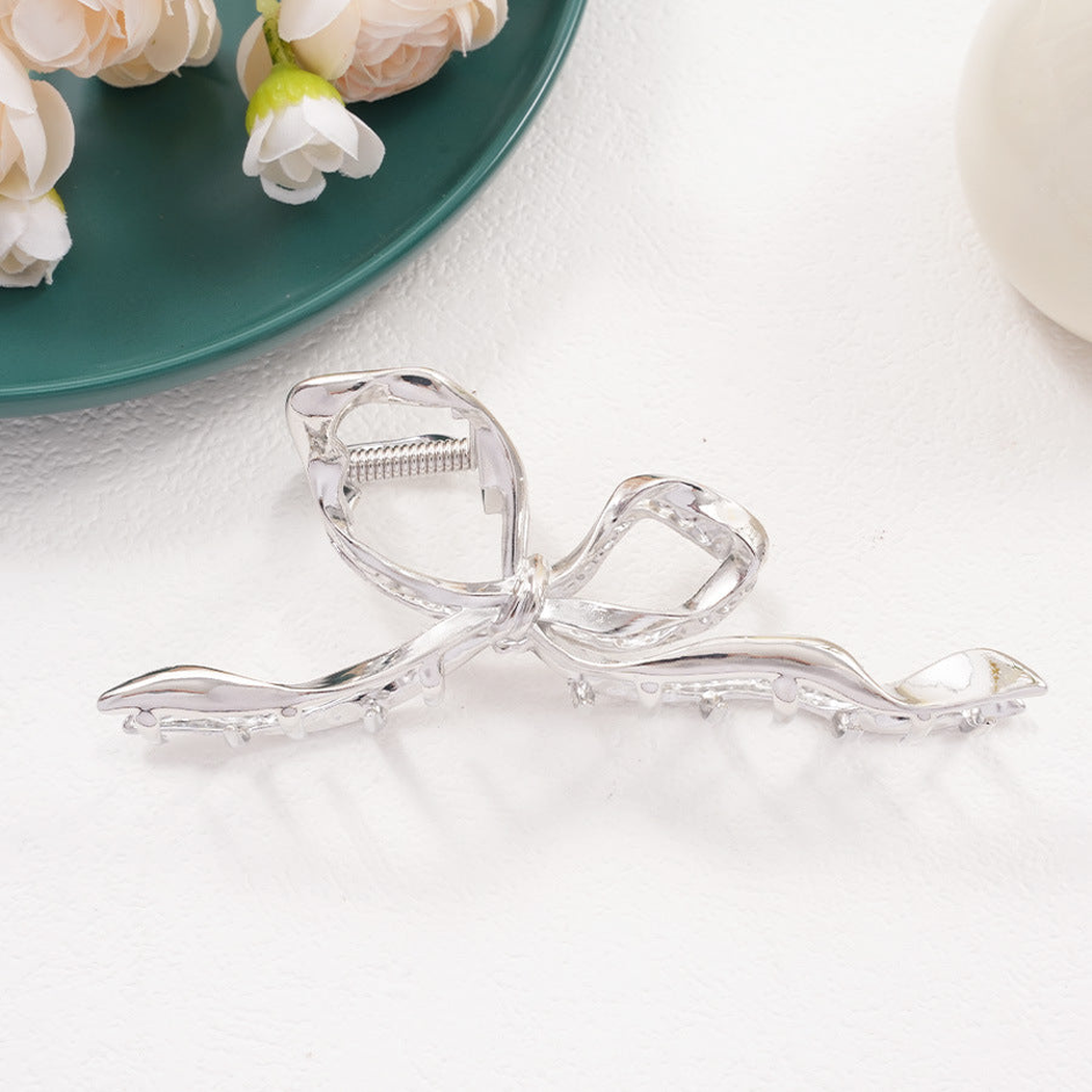 Beau - Bow-Motif Wavy-Tail Hair Claw