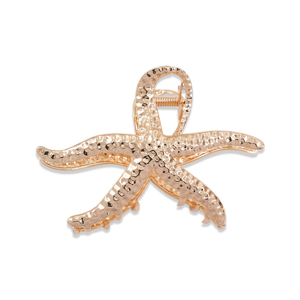 Beau - Starfish Hammered Hair Claw