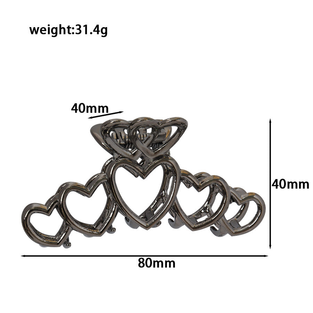 Beau - Interlocking Heart-Motif Hair Claw