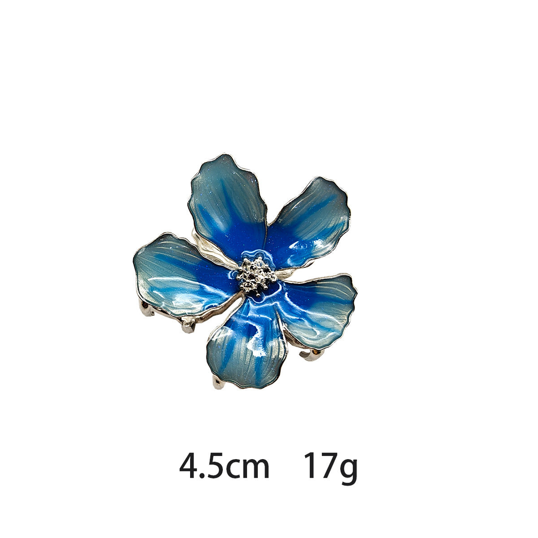 Beau - Layered-Flower Marbled Mini Hair Claw