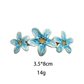 Beau - Triple-Flower Marbled Spring Hair Clip