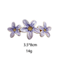 Beau - Triple-Flower Marbled Spring Hair Clip