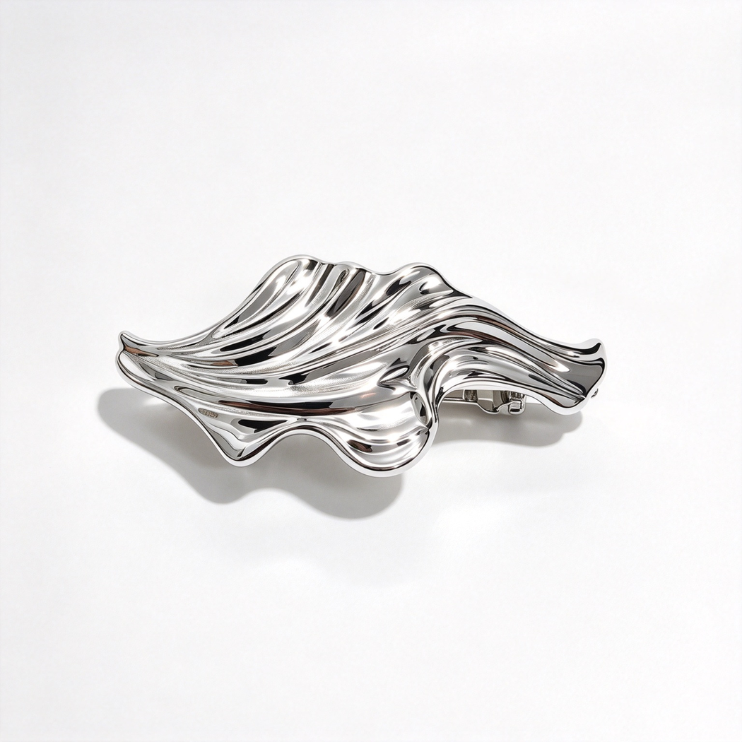 Beau - Wavy Ribbed Spring Hair Clip