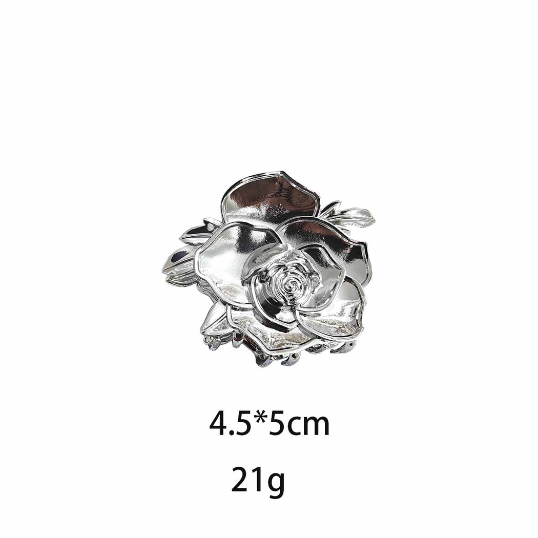 Beau - Rose-Motif Leaf-Detail Hair Claw