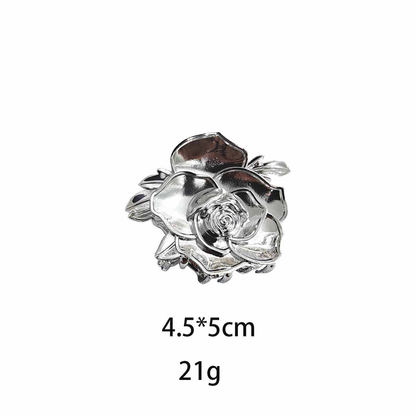 Beau - Rose-Motif Leaf-Detail Hair Claw