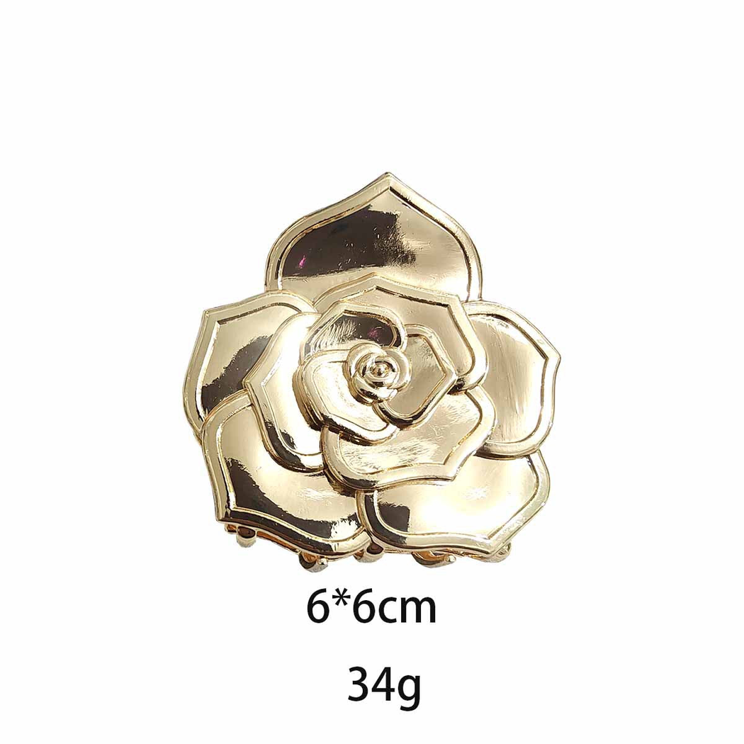 Beau - Rose-Motif Leaf-Detail Hair Claw