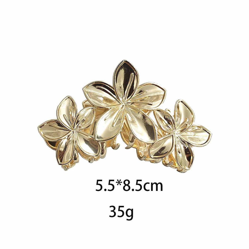 Beau - Rose-Motif Leaf-Detail Hair Claw