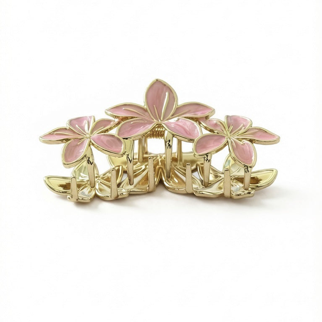 Beau - Pink Floral Hair Claw