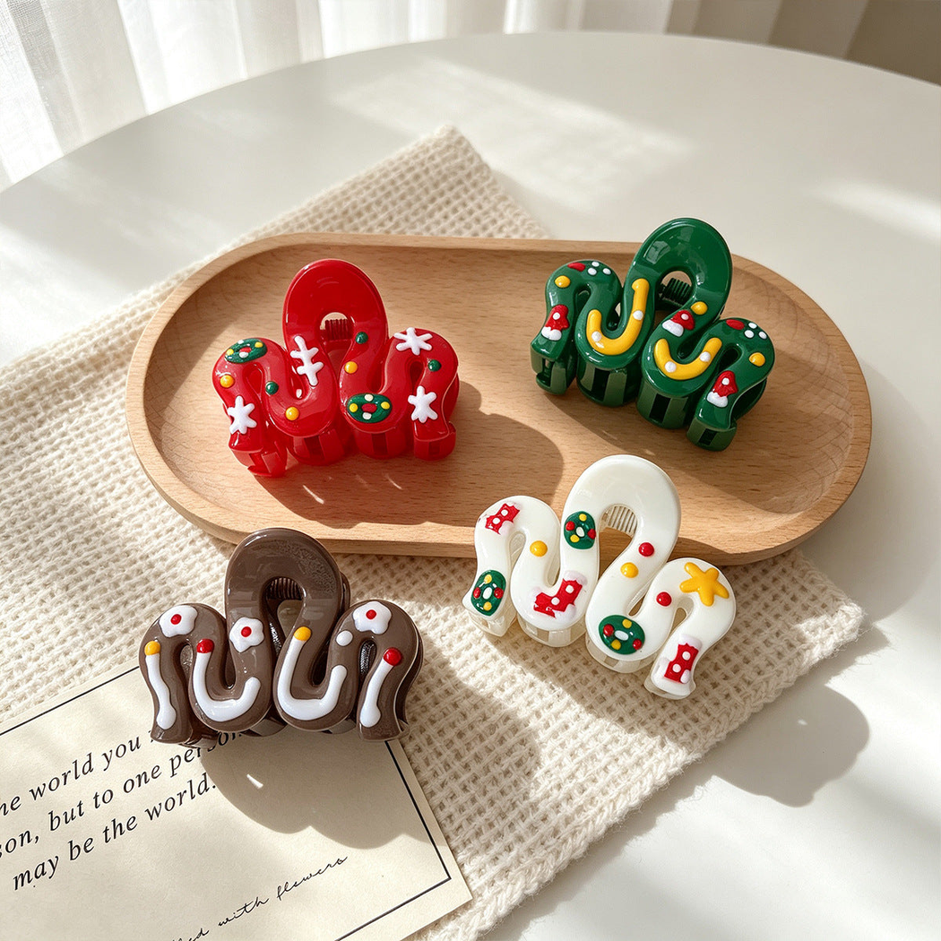 Beau - Christmas Wavy Hair Claw
