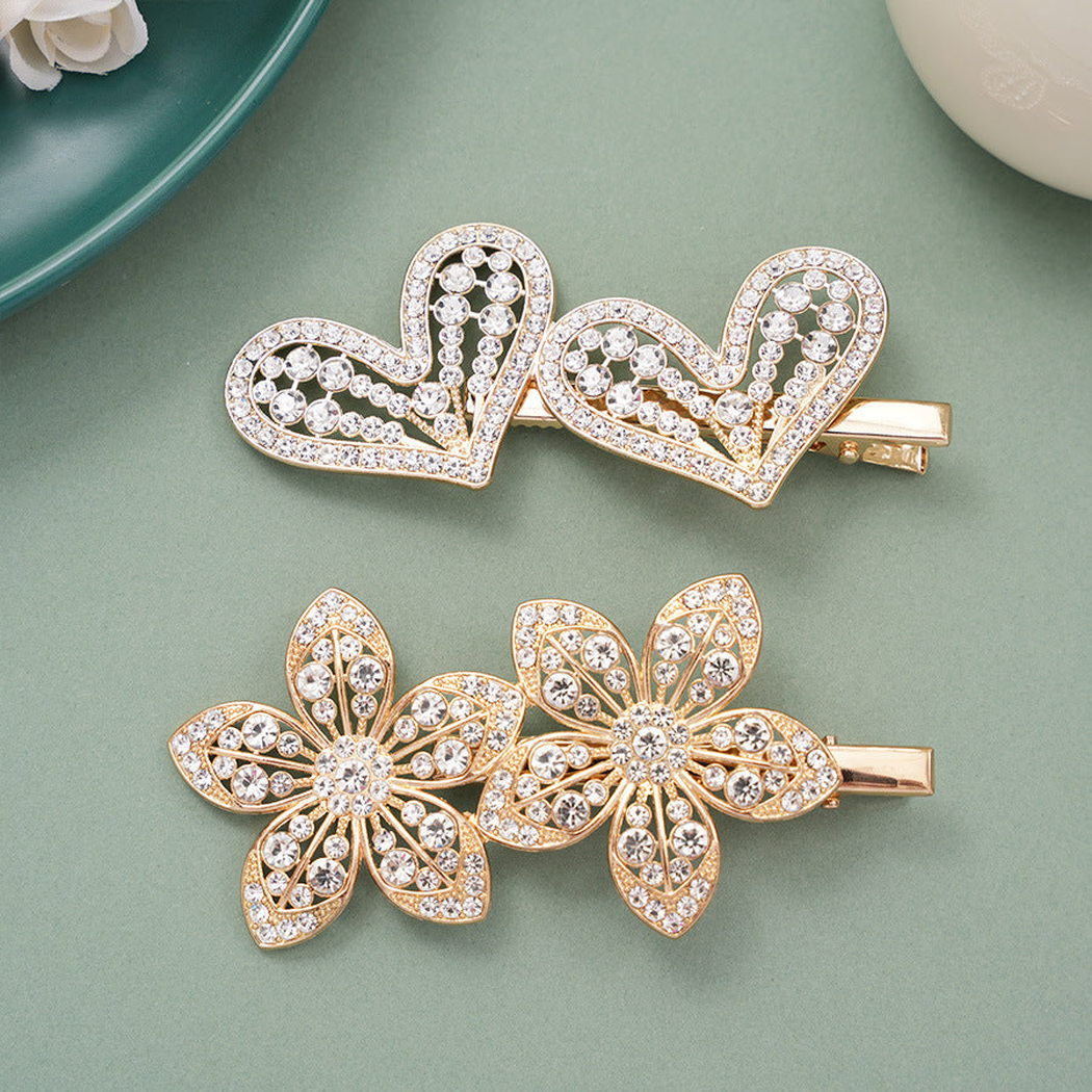 Beau - Sparkling Motif Double Accent Hair Clip
