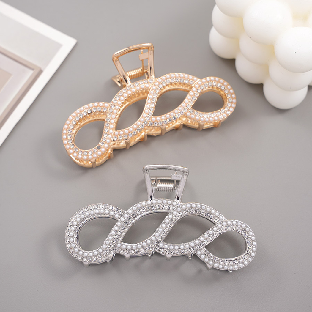 Beau - Interlaced Loops Double-Row Trim Hair Claw