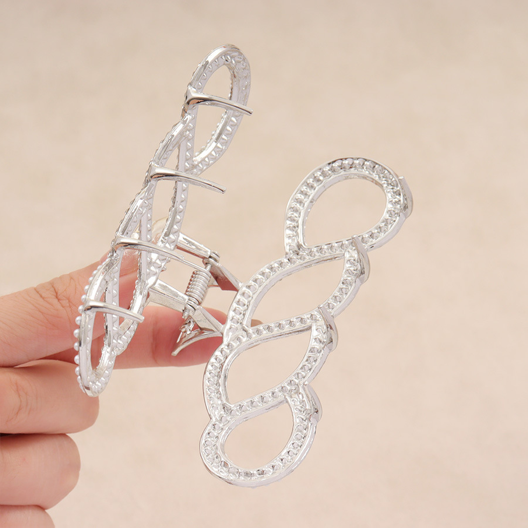 Beau - Interlaced Loops Double-Row Trim Hair Claw