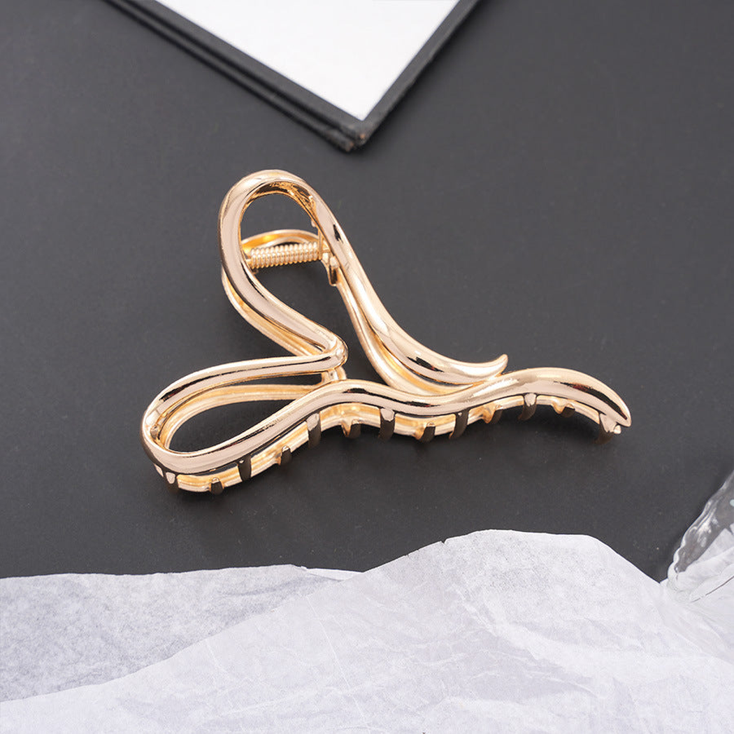 Beau - Abstract Heart Open Curve Hair Claw
